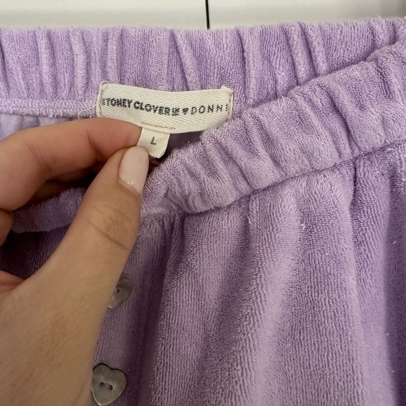 Stoney Clover Lane x Donni Terry Sweatpants in Lilac, size: L - Picture 2 of 3